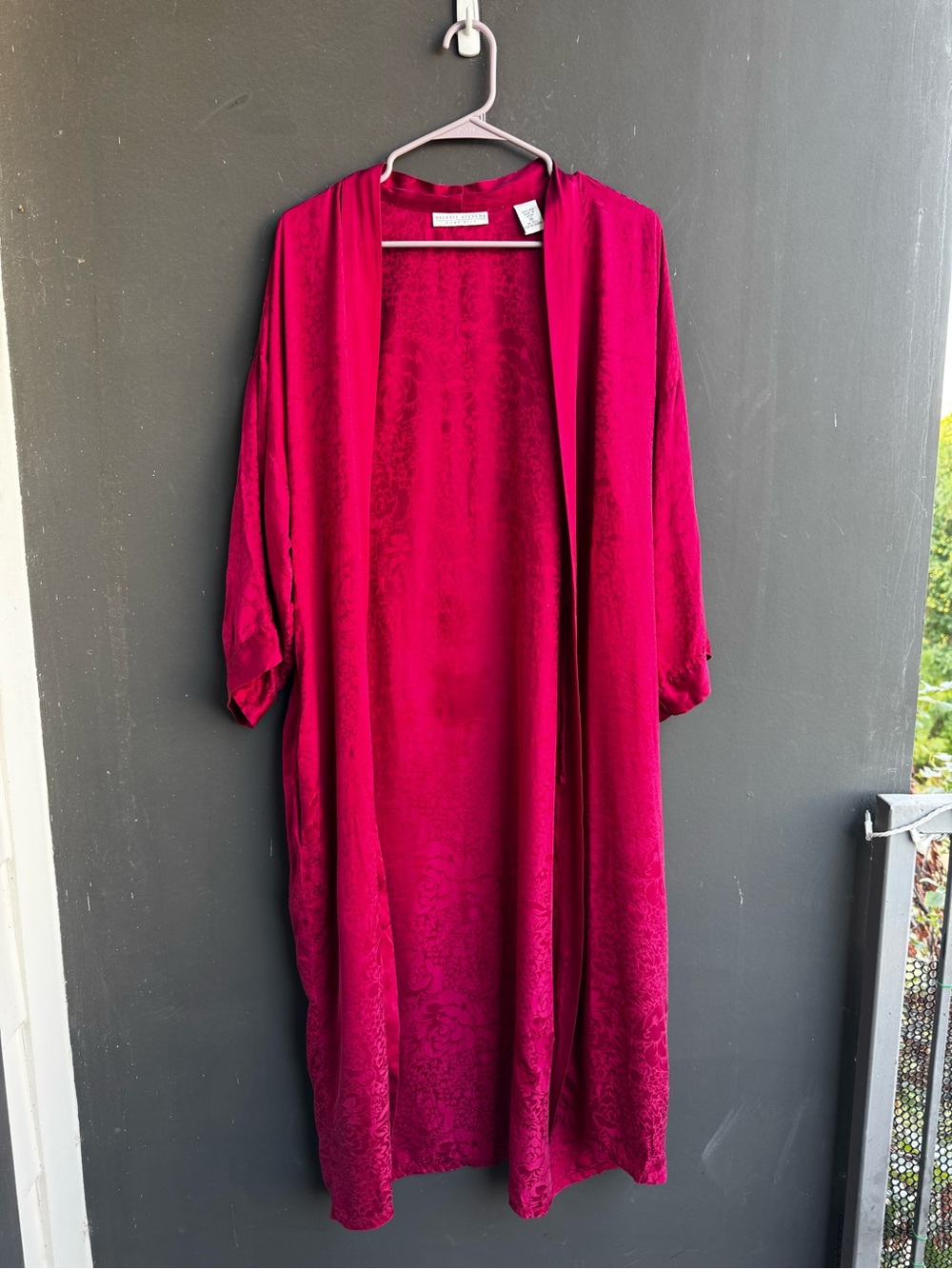 Vintage burgundy 100% silk whimsigoth kimono